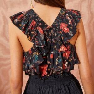 Ulla Johnson Silk tulip floral-print  blouse